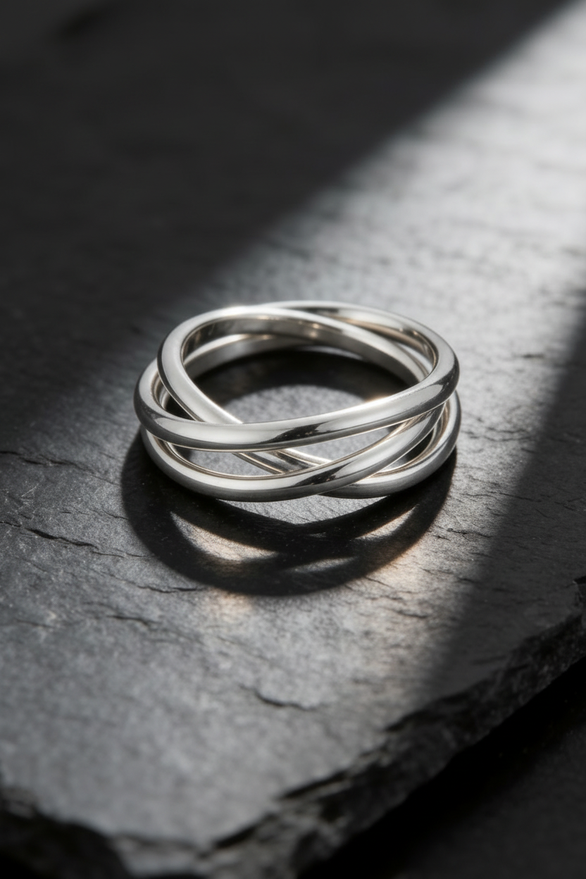 Minimalist Triple Band Stacking Ring