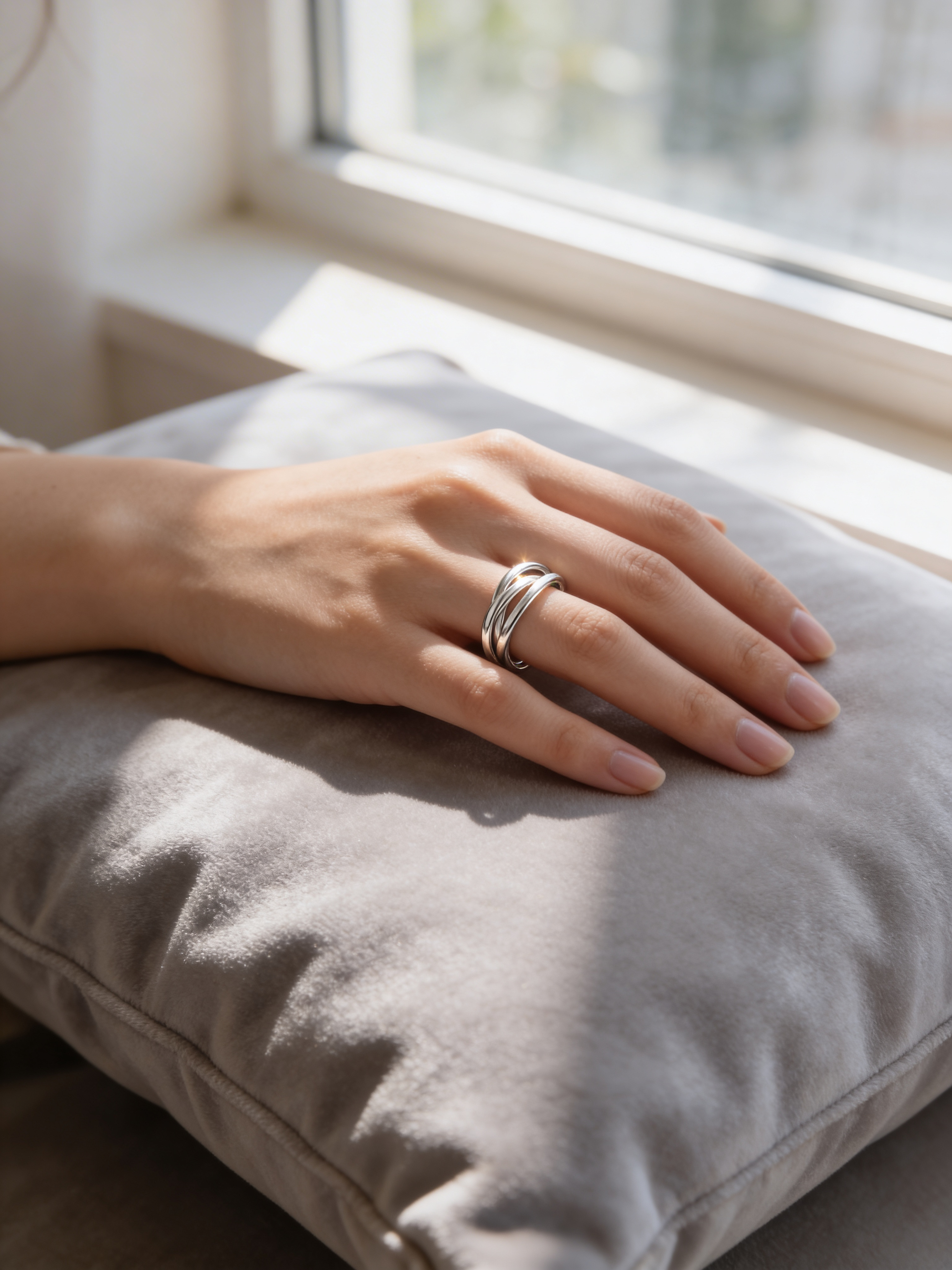 Minimalist Triple Band Stacking Ring