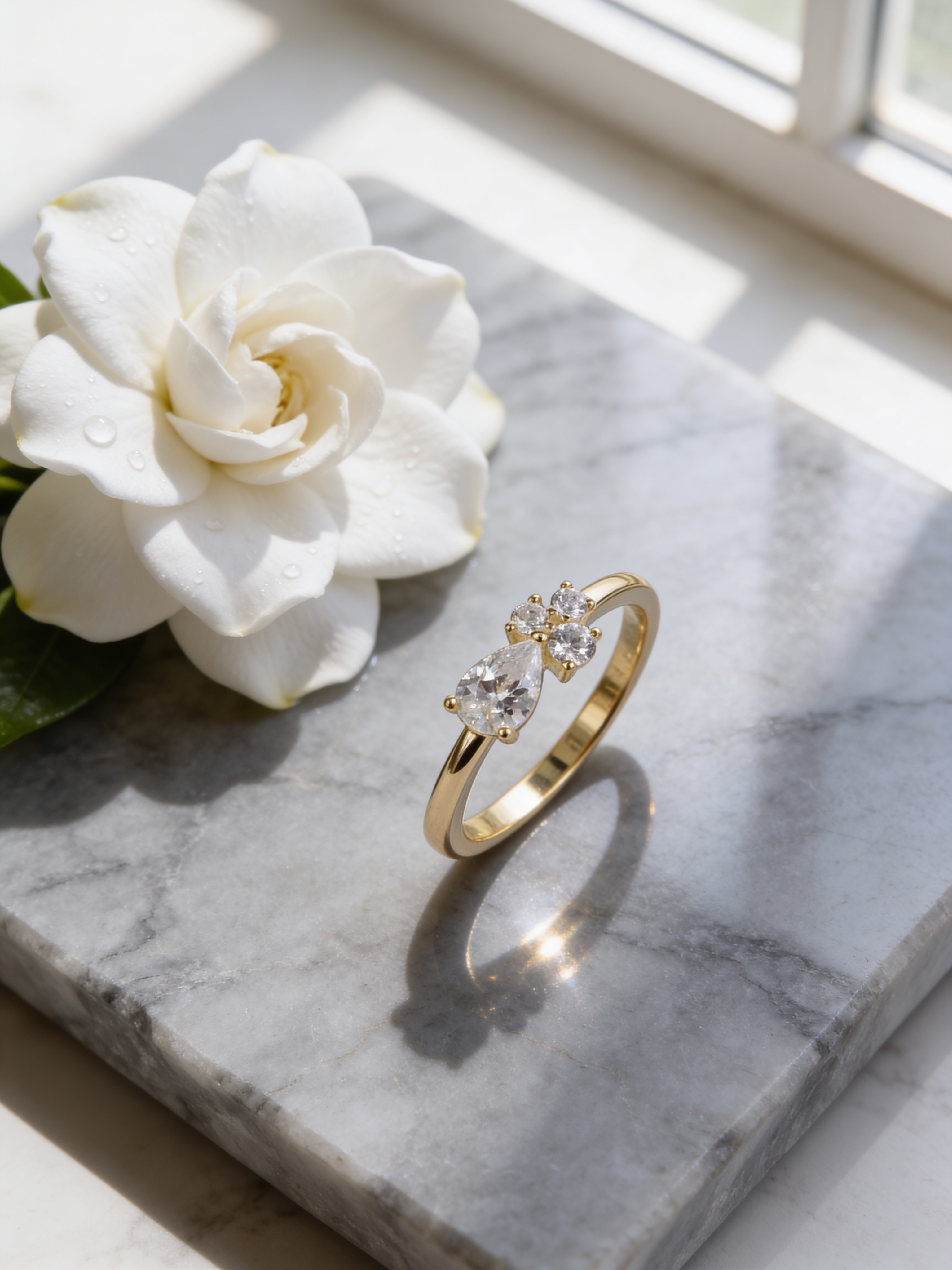 Pear & Cluster Stacking Ring