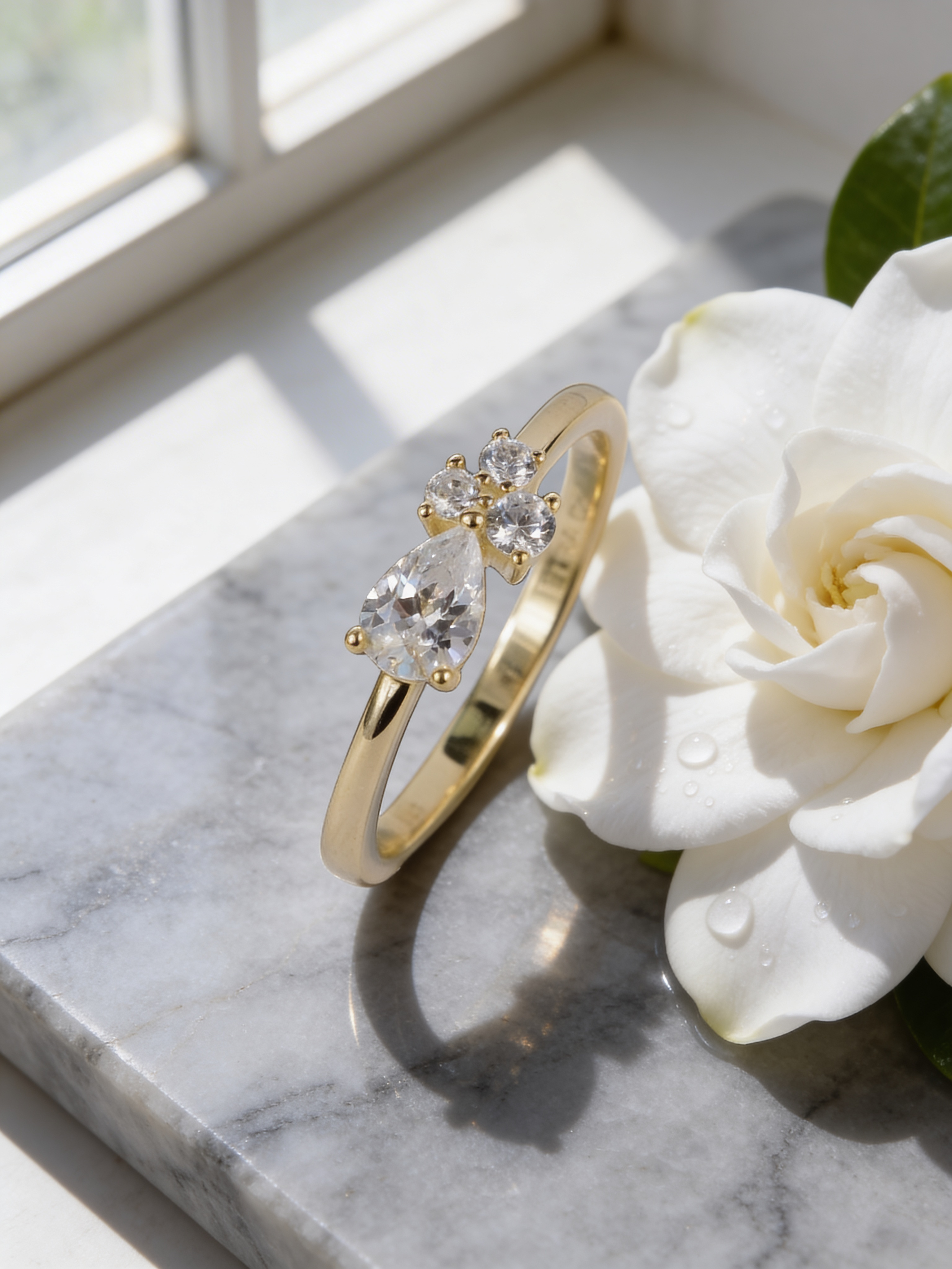 Pear & Cluster Stacking Ring